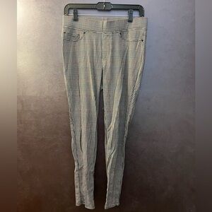 Seven7 Plaid Leggings - Black and White